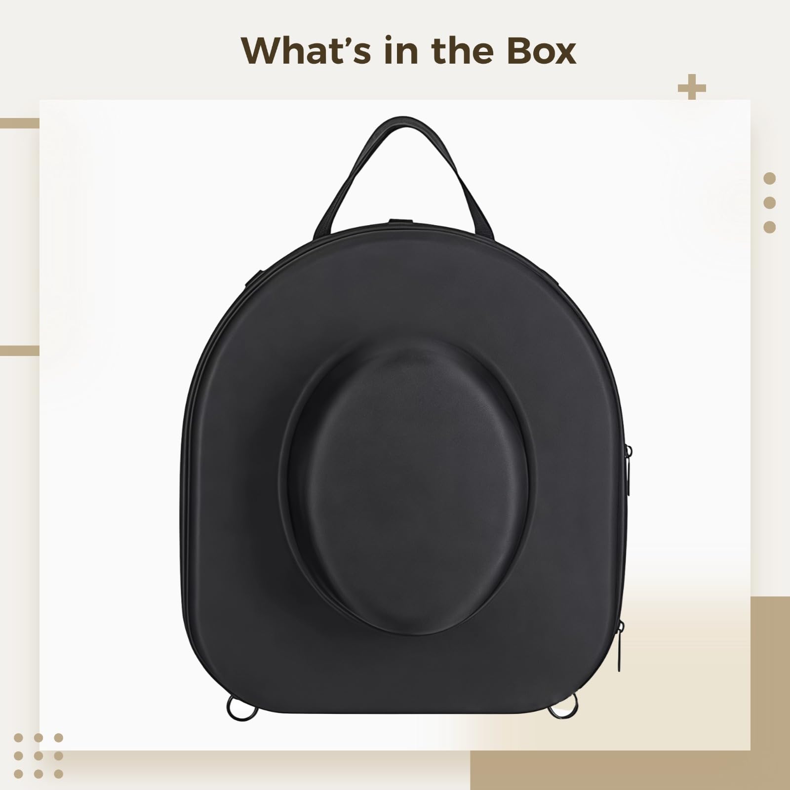 Estuche para sombreros de vaquero para viajes, caja de almacenamiento rígida de EVA, resistente al agua, con correa de hombro ajustable, protección resistente a los impactos para embalaje y