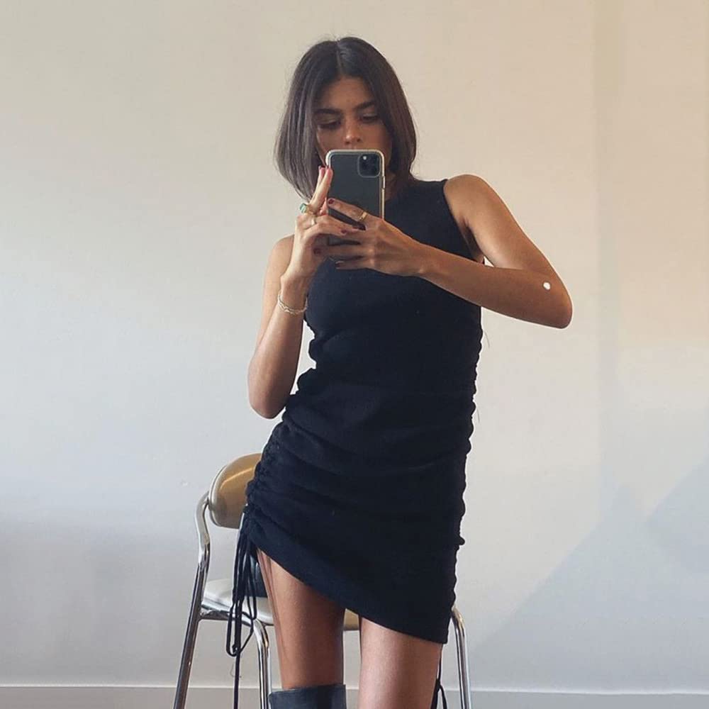Donna Senza Maniche Vestito Elegante Casuale Sexy Bodycon Club Abito da Festa Cocktail Estiva