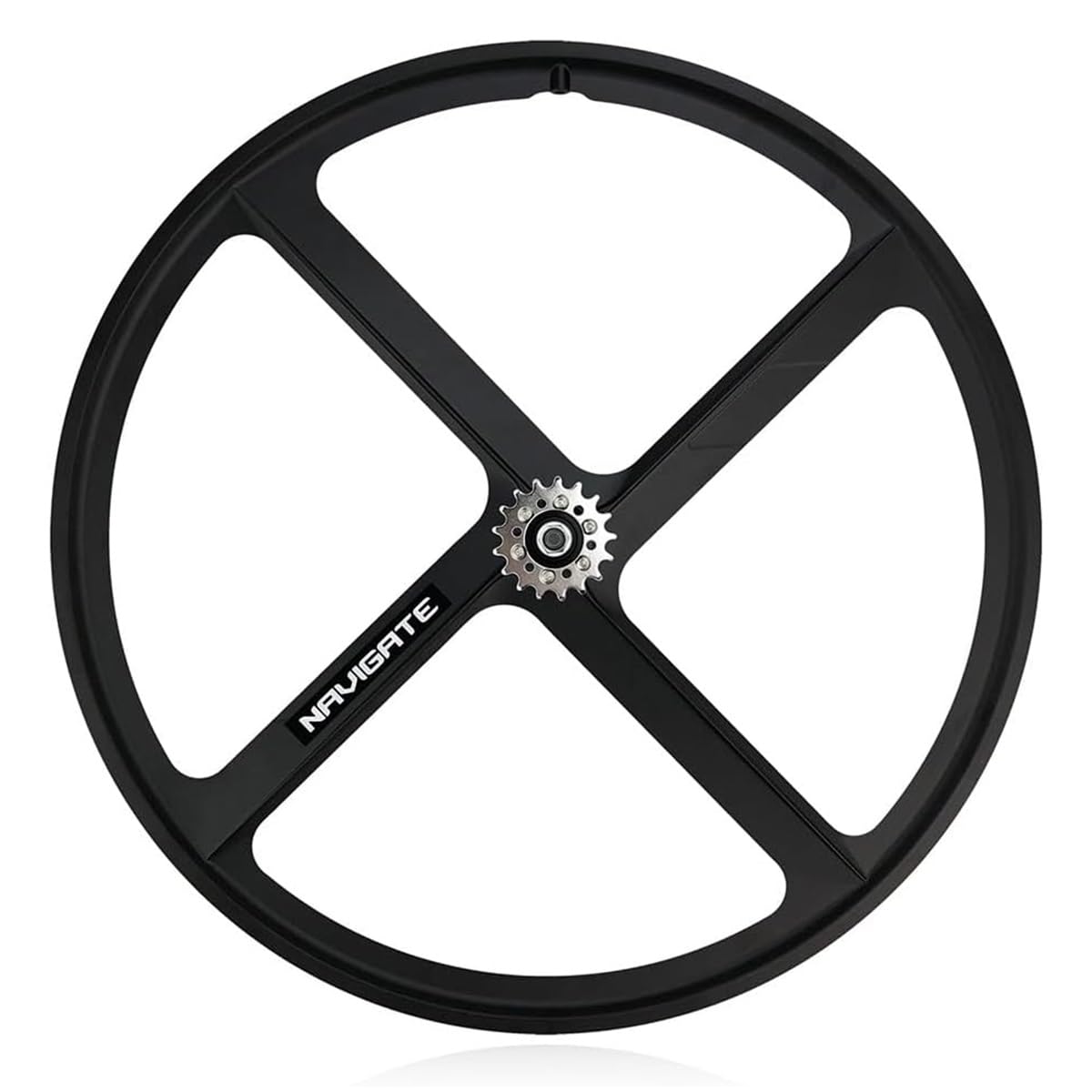 Zestaw kół do roweru z 4-ramienną zębatką 700C, zintegrowana konstrukcja, stop magnezu, czarne felgi, szerokość 33 mm do kół przednich i tylnych, 100 x 120 mm.