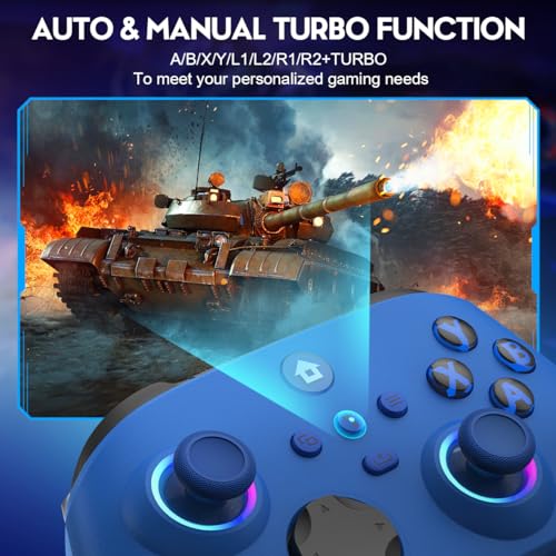 Xbox Controller Wireless with Wireless Adapter, Xbox One Controller with 1000mAh Battery, Programmable, Turbo Function, 3 Lighting Modes, for Xbox Series X|S, Xbox One X|S, Xbox One, PC Windows - Image 6