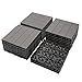 20 Pieces of 12 × 12 inch Light Gray Wood Plastic Deck Tiles, Anti Slip and Waterproof, Suitable for Indoor and Outdoor use, Suitable for All Day Balconies/porches/terraces