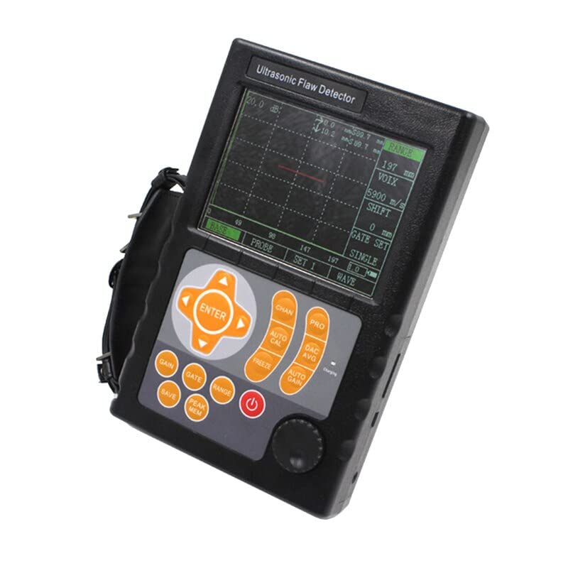 JUT800 Digital Ultrasonic Flaw Detector - Measuring Range 0-10000mm, 10 Hour Battery, 500 Channels - for Industrial, Manufacturing and Maintenance Applications and More