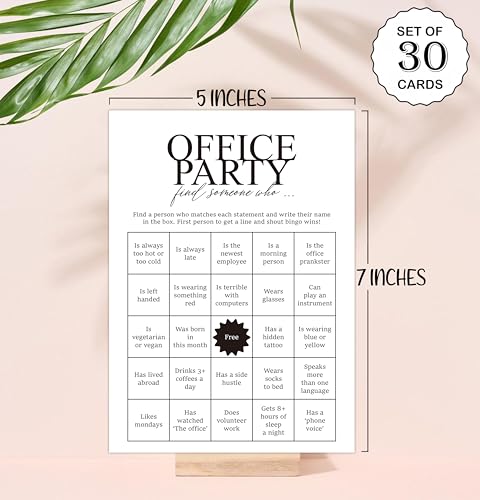 Juego de mesa Office Party Find Someone Who Games, 30 cartas miniatura 2