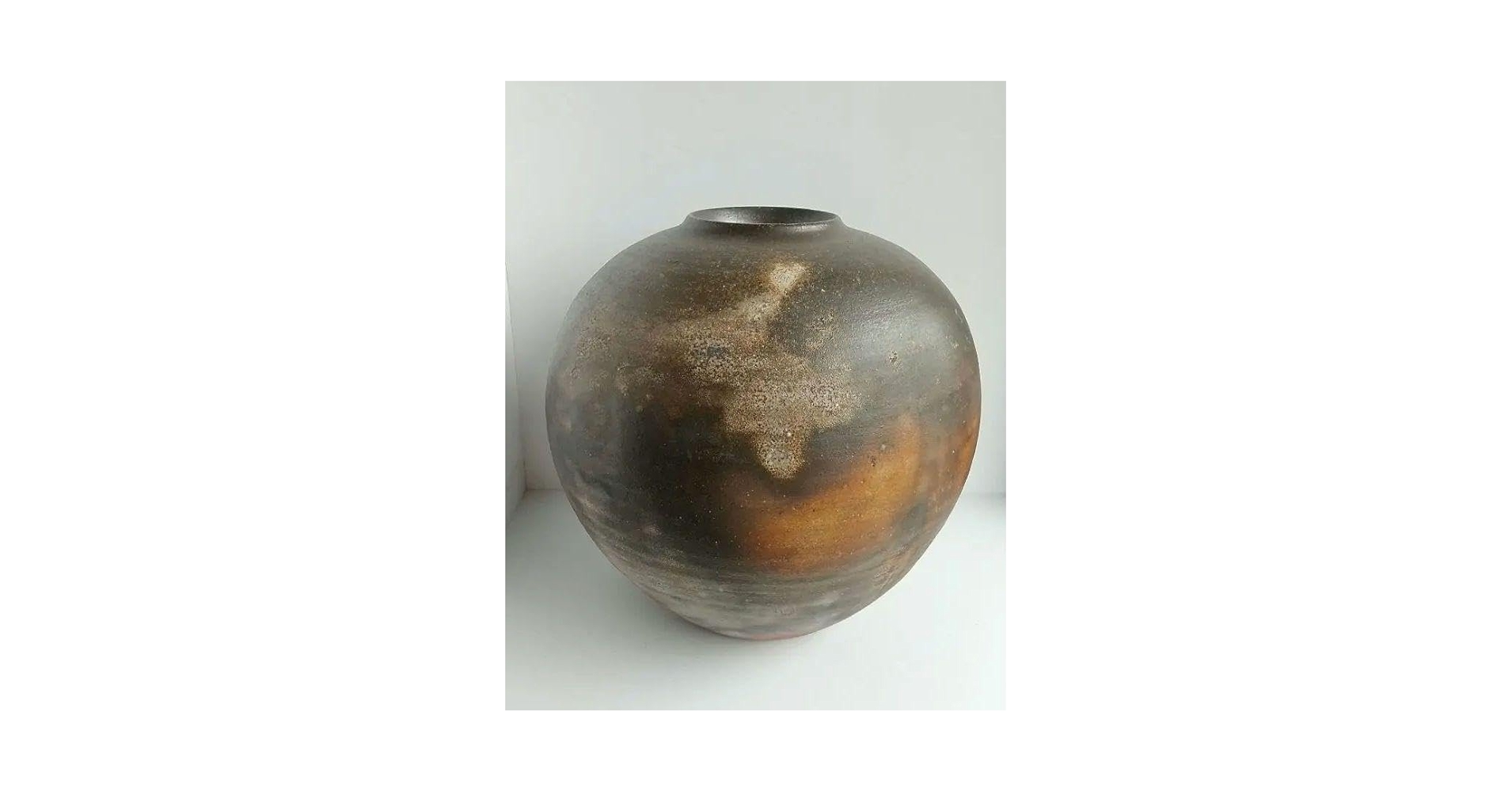 Amazon.co.jp: 小西陶古 備前焼 花器 大壷 桟切 : ホーム＆キッチン