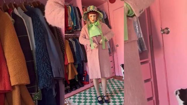 Sombrero reversible de paja plisado para mujer miniatura 7