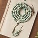 Mansiyuyee Natural Green Bodhi Seed 108 Mala Beads Bracelet for Women Buddhist Prayer Beads Necklace