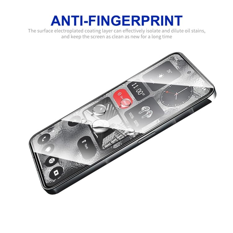 Image of Casodon Tempered Glass Screen Protector Guard for Nothing 2 /Nothing Phone 2 5G (Black) Full Screen Coverage with Easy Installation Kit