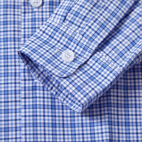 Boys Plaid Shirt Kid Classic Long Sleeve Button Down Shirts for Boy Casual Top, Size 2t-16 Years2