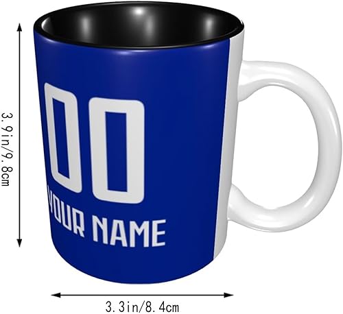 Miniatura 10 de Taza de café personalizada de Argentina taza de fútbol de cerámica añade tu número de nombre regalos para fanáticos del deporte para hombres