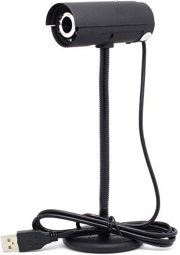 ARCH Home Camera with 6 LED Night Vision Lights Desktop Computer Camera with Microphone Monitoring for Online Distance Teaching and Online Live Broadcast Home,Black