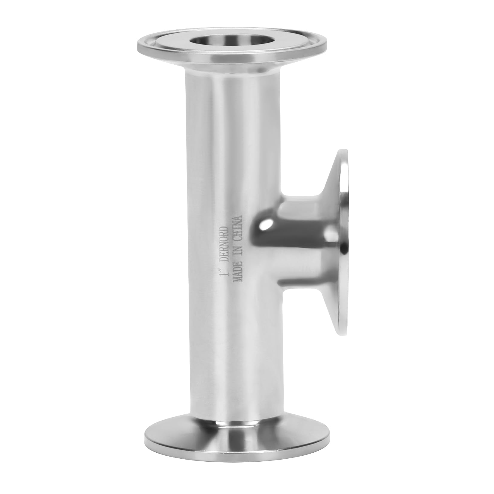 DERNORD 1.5 Inch Tri Clamp Tee 3 Way Instrument Tee Fittings Stainless Steel 304,25mm Pipe OD for Brewing System