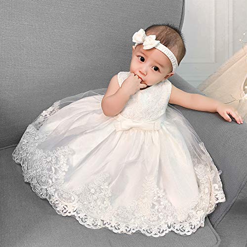 0-6T Toddler Baby Girl Embroidered Tutu Ball Gown Lace Dresses with Headwear3