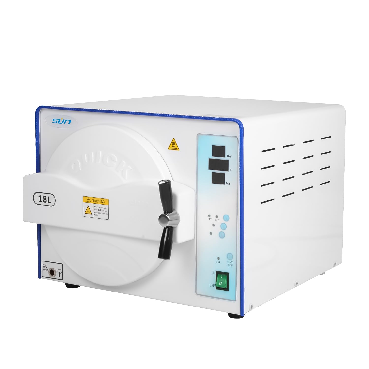 18L/23L Class N Standard Portable Steam Sterilizer Autoclave Machine Fully Automatic High Temperature High Pressure Steam Sterilizer Sun-I(E) (18L)