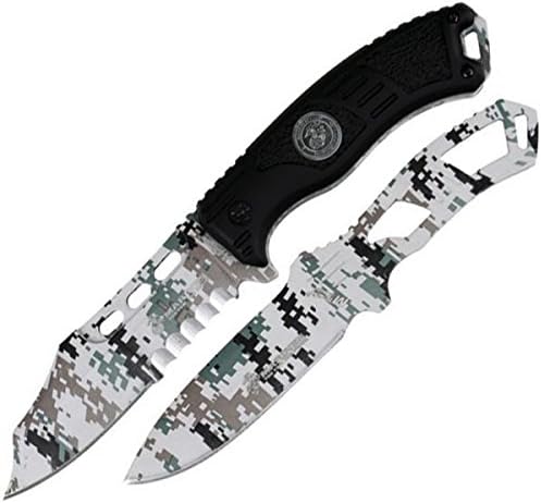 U.S. Marines by MTech USA M-1032CB Fixed Blade Knife Set with 8.5-Inch and 7.1-Inch Knives, Digital Camo