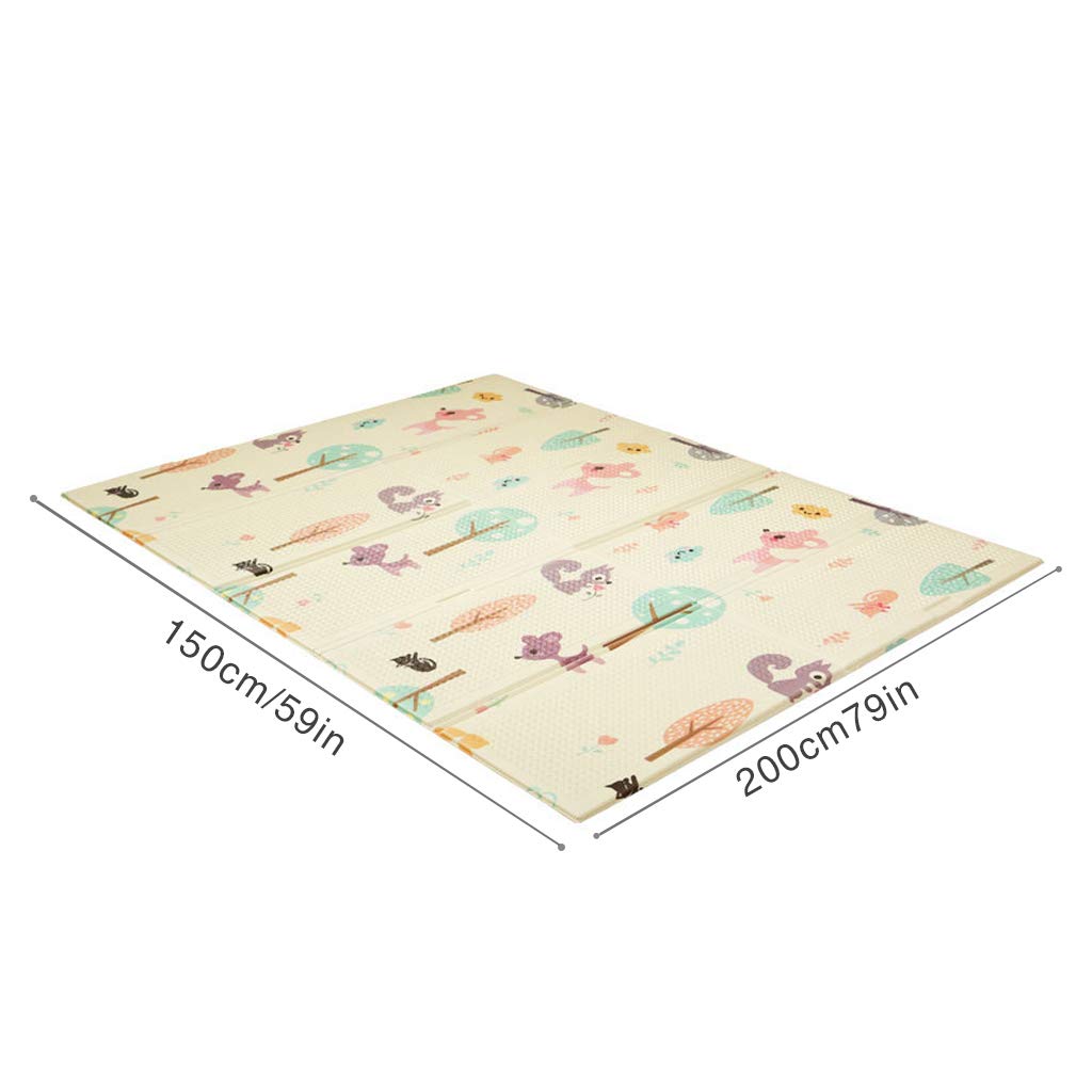 vocheer Baby Play mat, Extra Large Foam Crawling Mat Non Toxic Folding Floor Mat Reversible