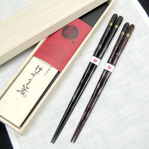 神戸　箸屋　夫婦箸　お弁当セット Amazon | 神戸箸屋 高級箸 けずり箸 夫婦 2膳 | 神戸箸屋 | 箸