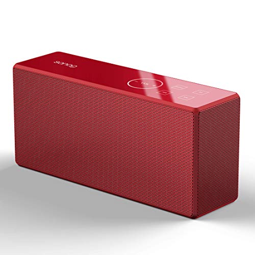 Bluetooth Speakers, High Sound Quality,15H Playtime,12W High Output, Speakers Bluetooth Wireless, Portable Speaker, Computer, PC, TV, Outdoor Speakers, iPhone/iPad/Android, AUX/TF Card/Wireless, Red.
