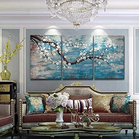 Hand-Painted Extra Large Floral Wall Art Set Cover