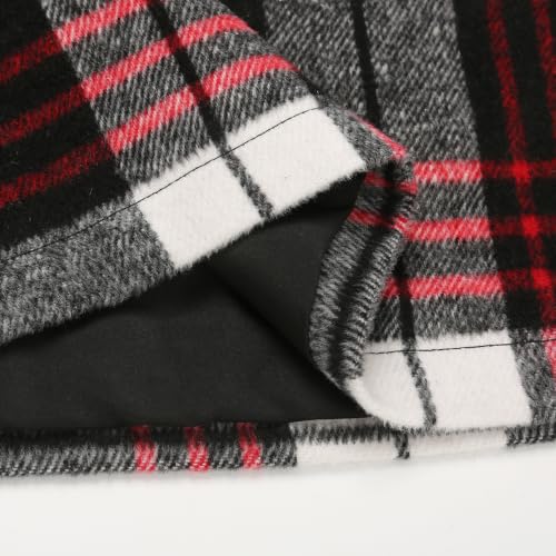 Image of IDEALSANXUN Womens High Waist Plaid Skirt Bodycon Pencil Wool Mini Skirts