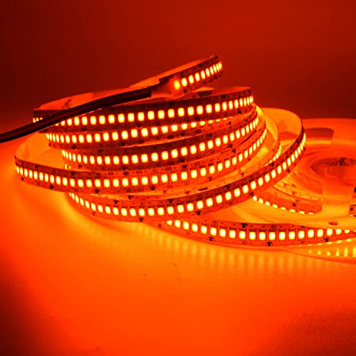 Suyooulin Led Strip Lights, Smd 2835 Led Strip, Dc12V 1200Leds 16.4Ft 26000Lm High Density Led Light Strips Waterproof Ip65, 3 Times Brightness Than Smd3528 Led Strip, Orange #TOP4