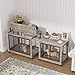 GOWE Furniture Style Dog Crate Side Table on Wheels with Double Doors and Lift Top.Grey,38.58''w x 25.5''d x 27.36''h.
