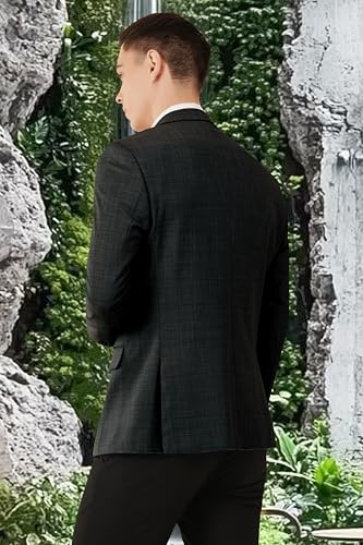 Image of SaintX Men's Premium Woollen Blazer || Classic Warmness with Modern Slim Fit || Formal Blazer Coat for The Temperature Drops || Fully Lined || Tailored Wool Blended Warmth for The Well-Dressed