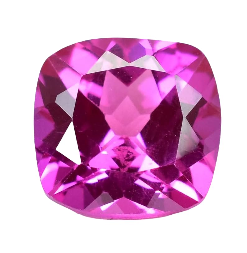 Saphir rose naturel taillé en coussin, gemme de prestige pour haute joaillerie