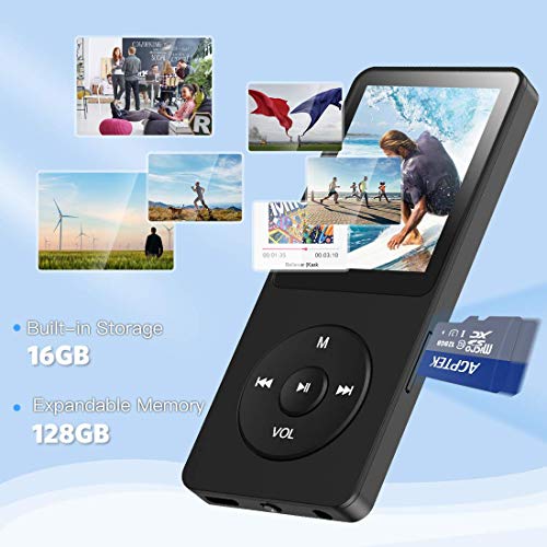 image for AGPTEK A02S 16GB MP3 Player, 70 Hours Playback Lossless Sound Music Pl