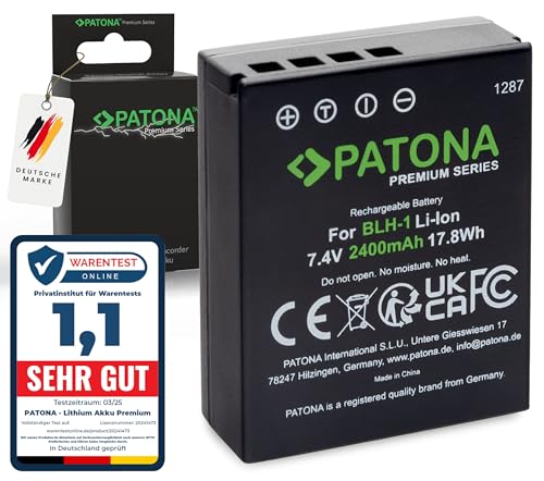 PATONA Premium BLH-1 Batería de Repuesto 2400mAh Compatible con Olympus OM-D OMD EM-1 Mark II EM-1 Mark 2 E-M1X EM1 EM1X BLH1 BL-H1 BL H1 O-MD Completamente decodificada