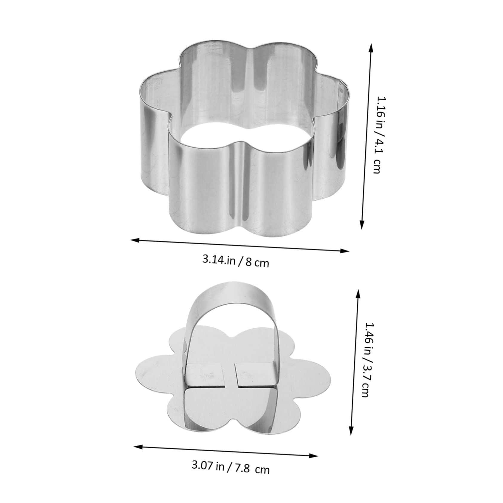 Ciieeo 3sets Stainless Steel Mousse Molds Creative Baking Molds for Cakes for Home Bakery and Restaurant Use for Mousse Cheesecake and Cookies