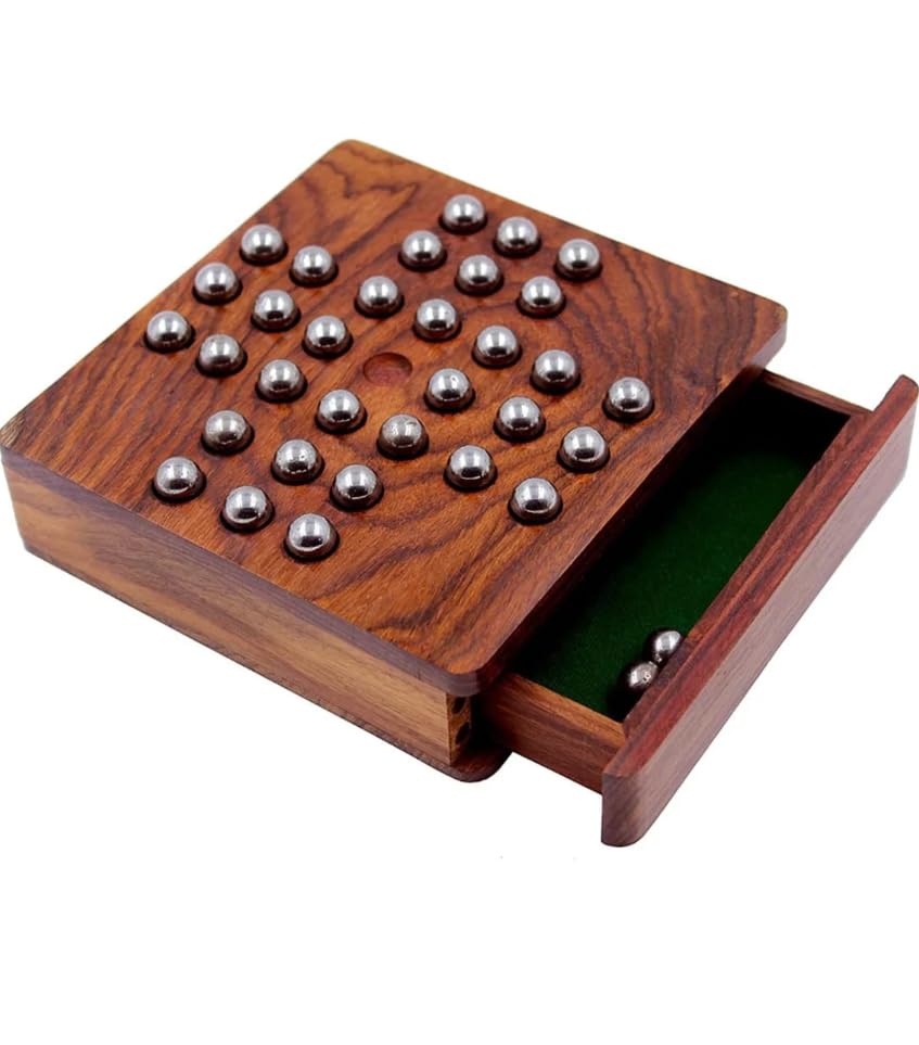 See full amazon price history chart for Wooden Brainvita and 34 Metal Balls with Drawer for Children and Adults Family Solitaire Board Game Brown Best Birthday Gift Wooden Brainvita and 34 Metal Balls with Drawer for Children and Adults Family Solitaire Board Game Brown Best Birthday Gift (B0CH86J5B4) Amazon Price History, Amazon Price Tracker