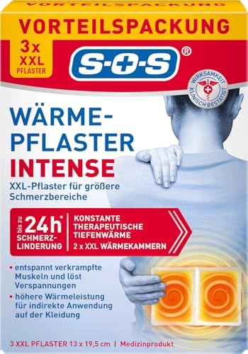 SOS Wärme-Pflaster INTENSE | extra starke XXL...