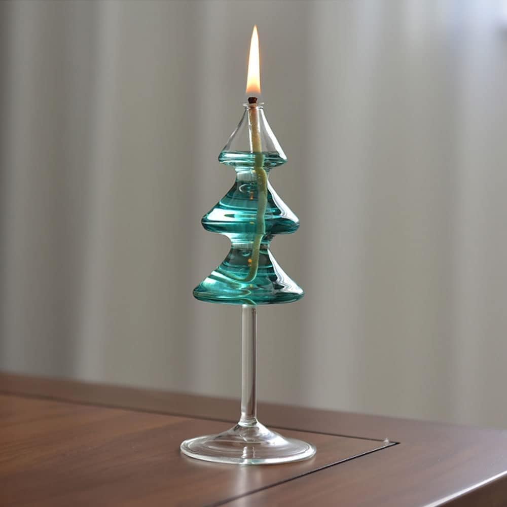 Kerosene Lamp Glass Oil Lamps Hurricane Lamp with Wick Clear Kerosene Oil Lamp Lighting Decoration Camping Lamp