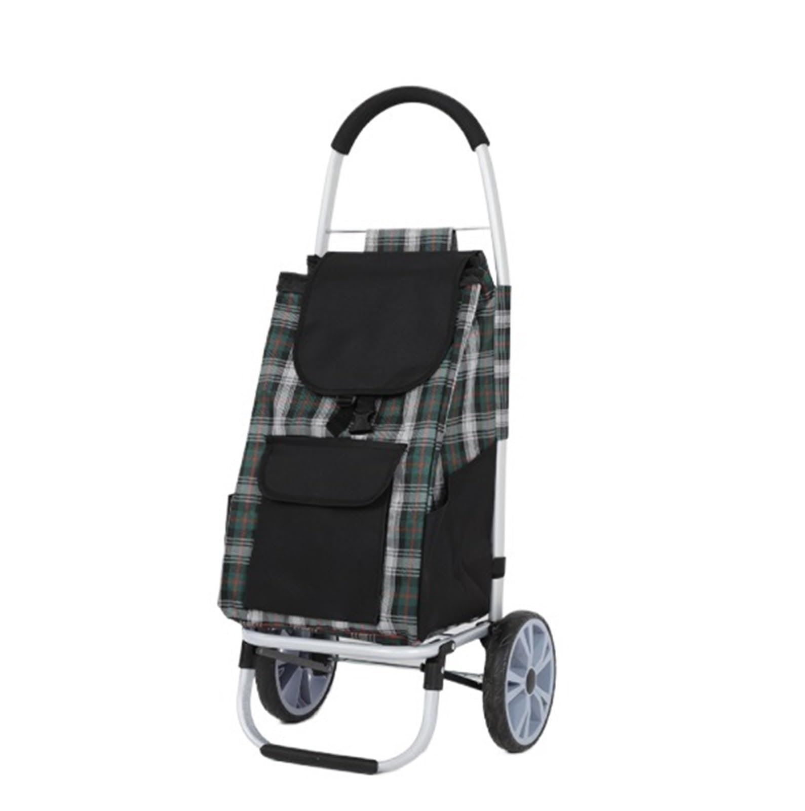 Shopping Trolley Foldable Shopping Cart With Detachable Cloth Bag For Groceries Travel Utility Cart(Grün)