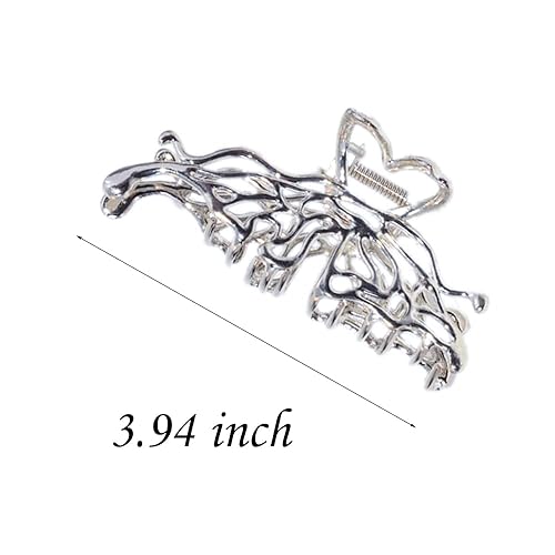 Miniatura 3 de 2 pinzas de metal grandes para el cabello, pinzas para el cabello plateadas, pinzas de cabello perfectas para mujeres y cabello más delgado y