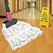 IOPRETTY Commercial Mop Head Replacement - 2 Pack Heavy Duty Cotton Heads for Floor Cleaning - Washable Looped End String Mop Refill for Home Kitchen Industrial