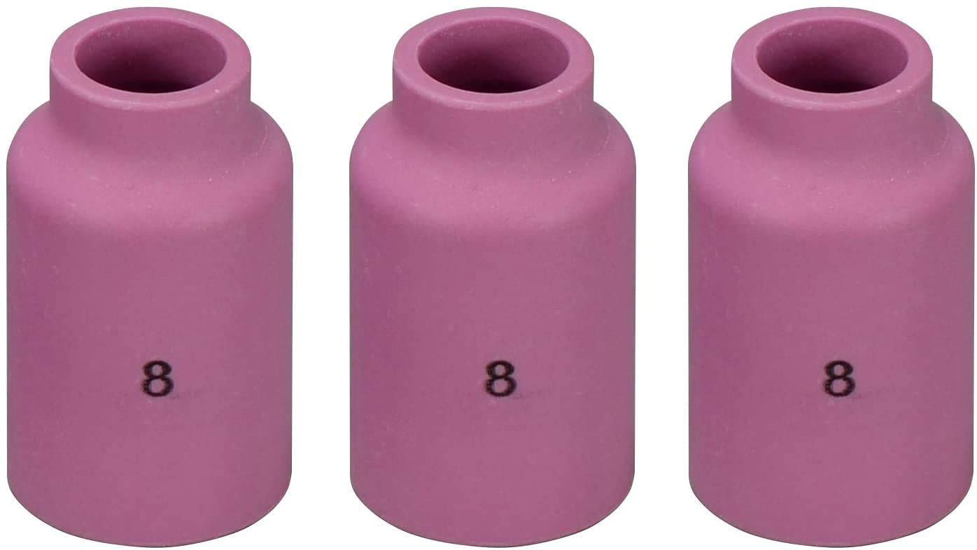 Kit De Buses En Alumine Céramique Pour Torche TIG - 10 Pièces : Buses 90°, Pinces 1.6mm, Joints, Capuchons - Compatible WP 17/18/26, Miller, Lincoln