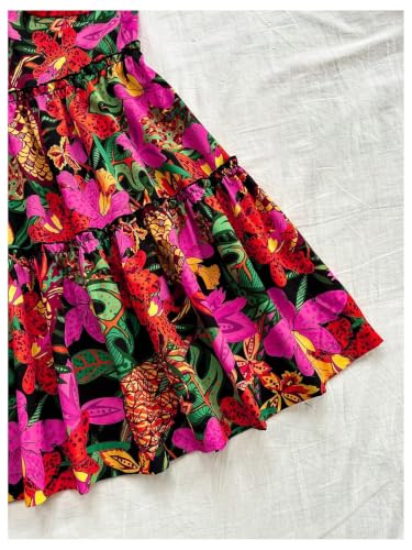 Image of Floerns Women's Floral Sleeveless Halter Milkmaid Boho Mini Dress
