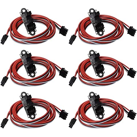 R REIFENG 6 Pcs Optical Endstop with 1M Cable Optical Switch Sensor Photoelectric Light Control Optical Limit Switch Module Cover