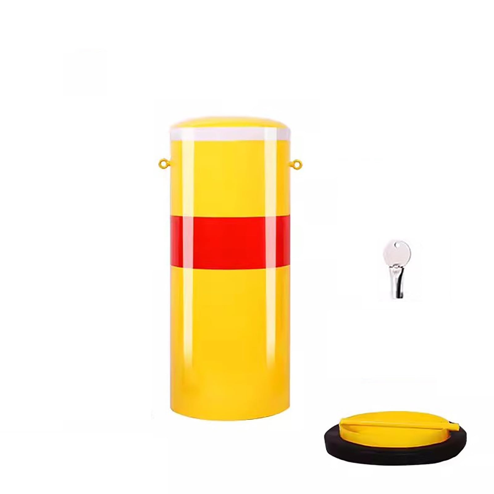 JYBNBBE Steel Safety Bollard Parking Barrier Post Safety Bollard, Yellow Steel Post, for Traffic Control, Driveway Barrier, Parking Pole