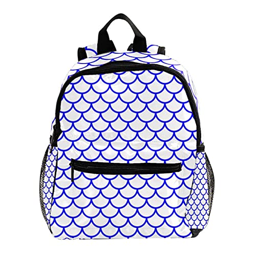Sac à dos pour garçons et filles motif écailles poisson multicolore enfant 30,5cm