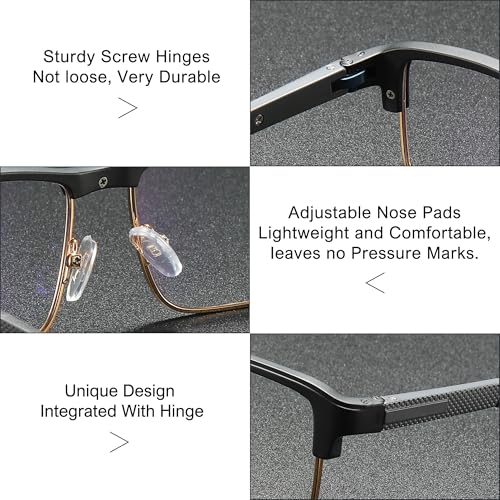 Image of Blue Light Blocking Glasses for Men Anti Fatigue Computer Gaming Eyeglasses UV Protection Scratch-Resistant Lens