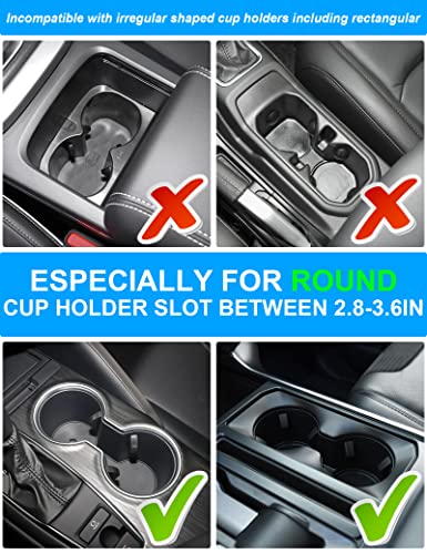 Cup Holder Expander For Car With Phone Holder, Automotive Cupholder Insert Adapter Fits Hydro Flask, Yeti, Nalgene, Large & Oversize Water Bottles, Black(1-Pack) #TOP6