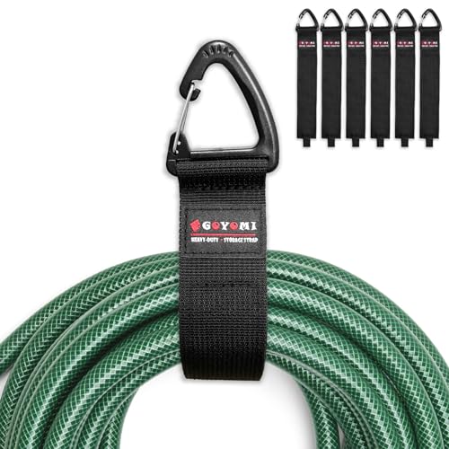 6 Pcs Extension Cord Holder Organizer, 16'' Hook and Loop Extension Cord Hanger, Heavy Duty Storage Straps for Cords, Cables, Hoses, Rope, RV, Garage Storage and Organization