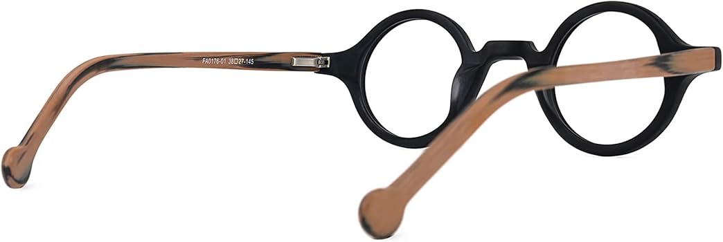 Amazon.com: Zeelool Vintage Small Round Black Glasses Frame for