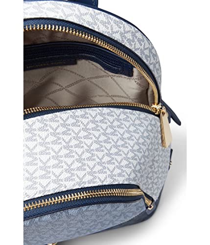 Michael Kors Rhea Zip Medium Backpack Navy/White/Pale Blue One Size #TOP2