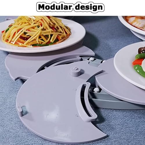 Plateau tournant pour tables rectangulaires - Facile à assembler - Design modulaire - Plateau tournant pour aliments