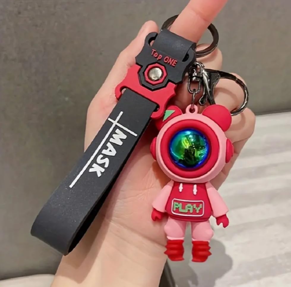 TINSICO Cartoon Characters Keychain for Girls Boys, Cute Silicon Keychains Accessories Keyring Key Purse Backpack Car Charms for Kids Gifts