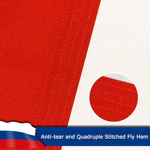 Drapeau russe 1,2 x 1,8 m grand format extérieur polyester 400D avec œillets - 6