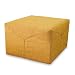 EvergreenWeb - Puff Cama Individual con Colchón de Waterfoam h 10 cm, Ahorra Espacio, Plegable, Otomana Reposapiés, Tejido Ocre Extraíble y Lavable, Ideal para el Dormitorio y el Salón - Iris
